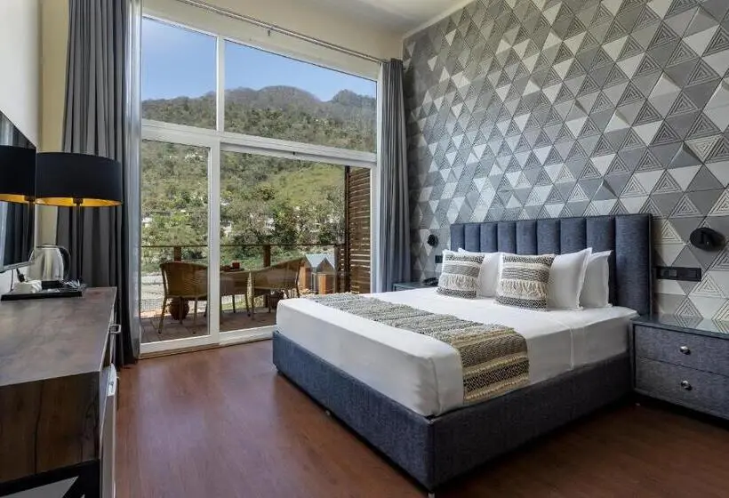 Deluxe room with river view, Justa Rasa Retreat & Spa Rishikesh