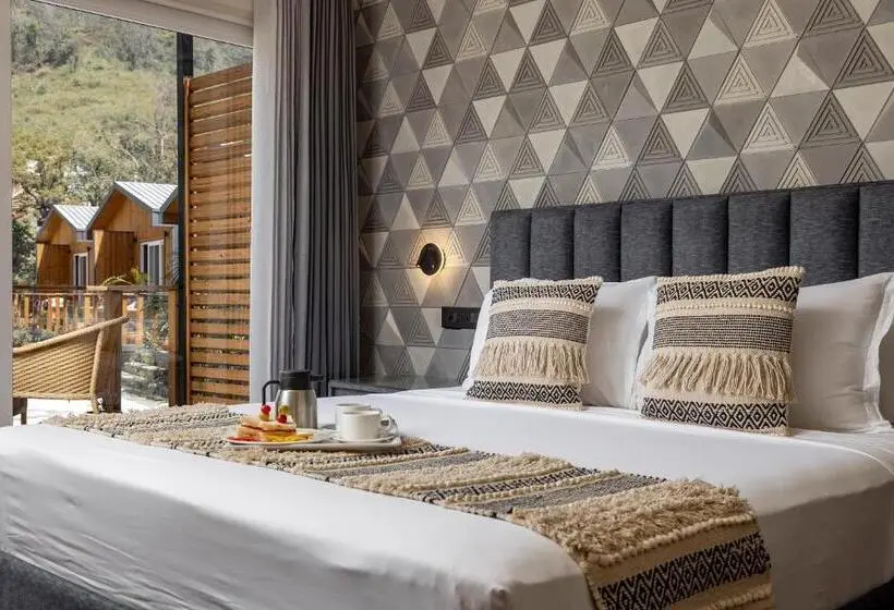 Deluxe room with river view, Justa Rasa Retreat & Spa Rishikesh