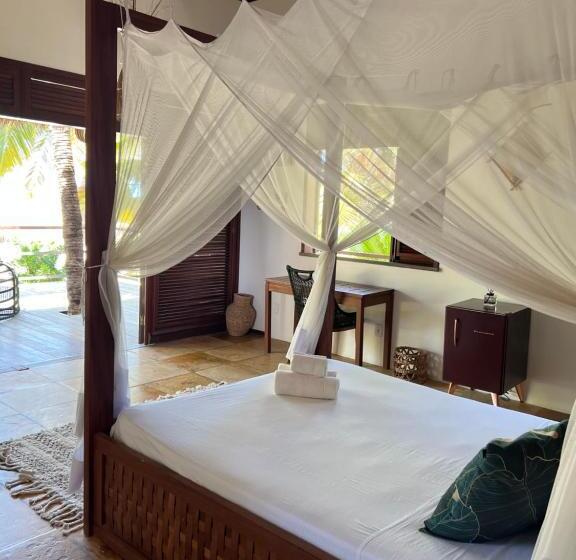 חדר סטנדרט נוף לים עם מרפסת, Casa Camurupim