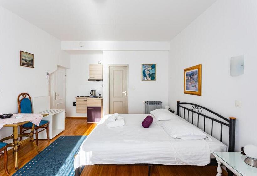 דירת חדר עם נוף לים ומרפסת, Pansion Amigos