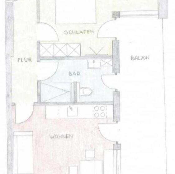 דירה בת חדר שינה 1 עם מרפסת, Pension Gieringer