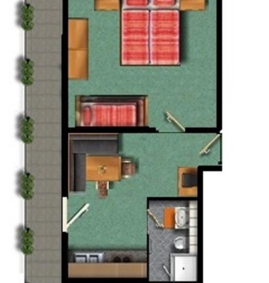 Апартаменты 1 Спальня, Alpenrose