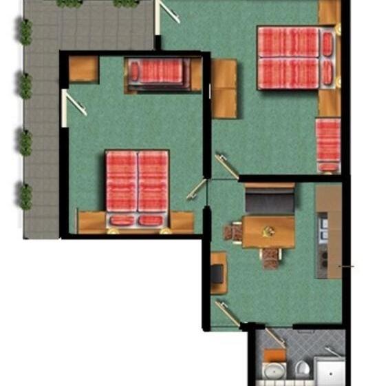 Апартаменты 2 Спальни, Alpenrose