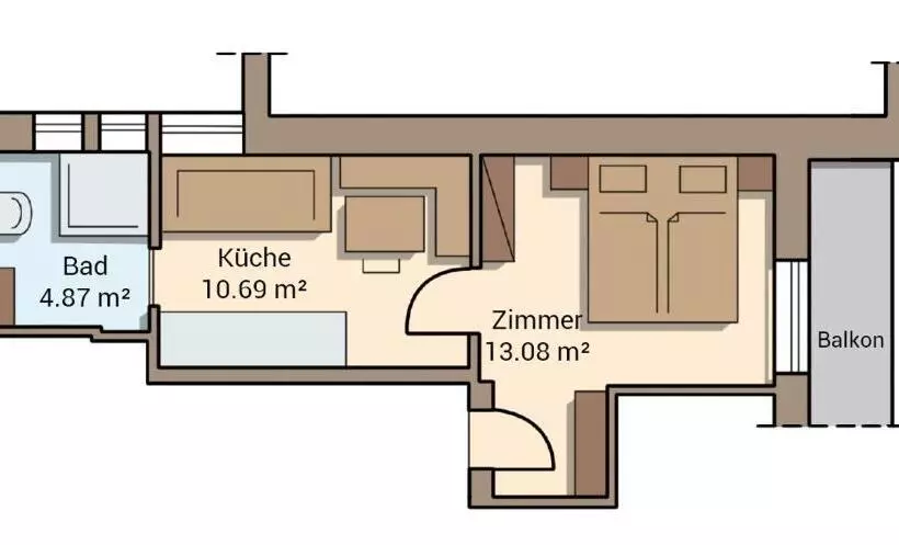バルコニー付き１ベッドルームアパートメント, Apart Tyrol
