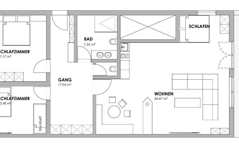 Апартаменты 2 Спальни, Gasthof Enzian