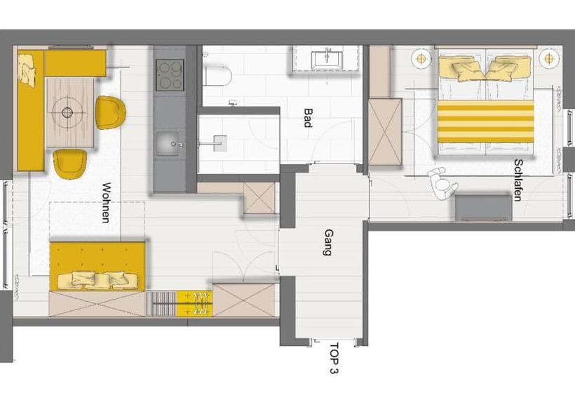 1ベッドルームのデラックスアパートメント, Das Luggi Appartements