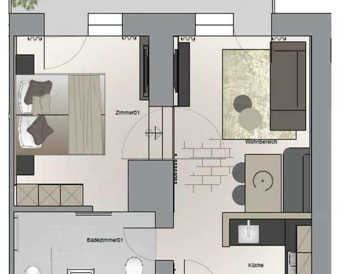 شقة غرفة نوم واحدة مزودة بشُرفة, Rosenhof  Premium Apartments & Erlebnisbauernhof