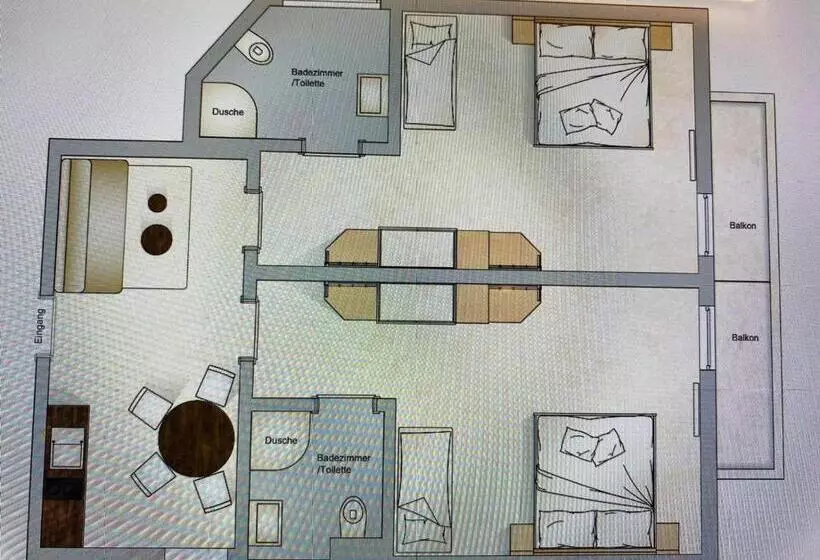 2ベッドルームアパートメント, Villa Thermale