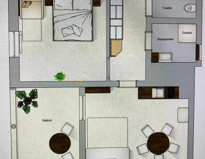 1ベッドルームのデラックスアパートメント, Villa Thermale