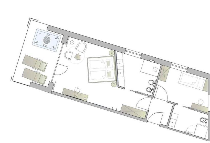 Pokój Deluxe Trzyosobowy, Oliven & Genusshotel Hirzer