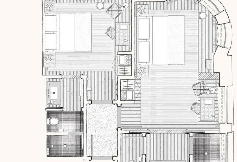 침실 2개 스위트, Nine Orchard