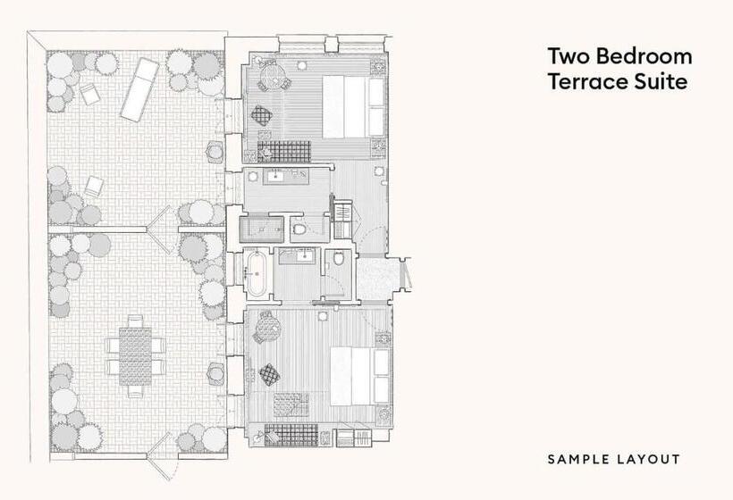 2 Bedroom Suite with Terrace, Nine Orchard