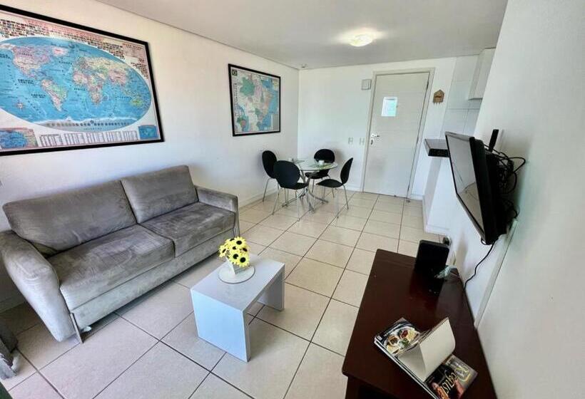 带2个卧室的公寓, Duna Barcane Vista Mar Pontanegra Natal Rn