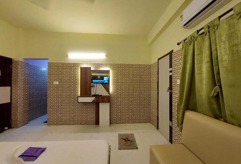 디럭스 룸 측면 바다 전망, Hindusthan Inn   On Beach