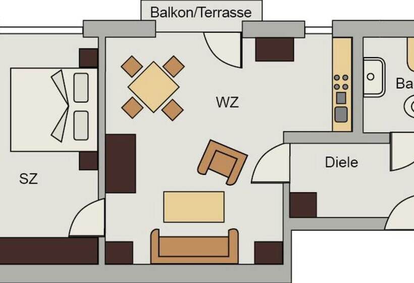 1ベッドルームアパートメント, Lagunenstadt Am Haff Gmbh