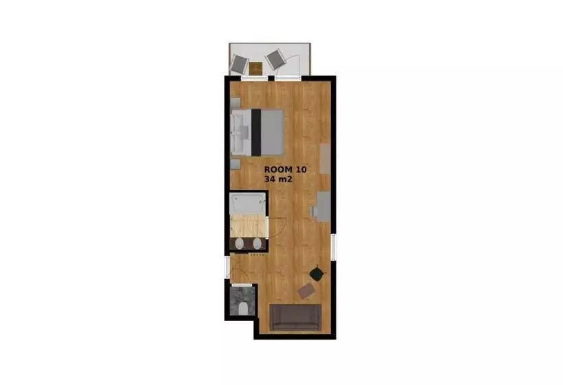 バルコニー付スタンダード4ベッドルーム, Pension Sonnenheim Rooms&apartments