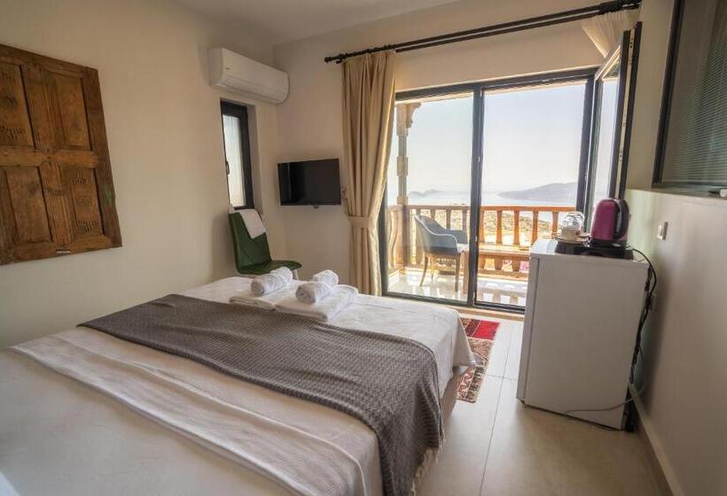 스탠다드 발코니 룸 바다 전망, Sultan Hotel Kalkan