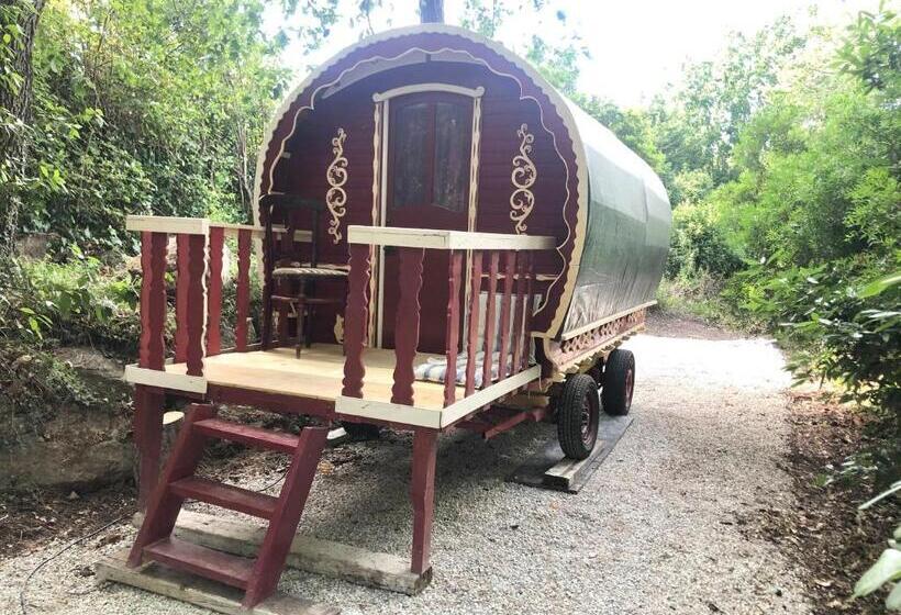 غرفة قياسية, Les Roulottes De Bayama  Logement Insolite Avec Jacuzzi