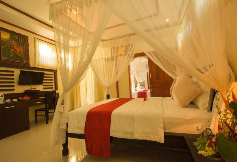 חדר משפחתי נוף לגינה, Arya Amed Beach Resort And Dive Center