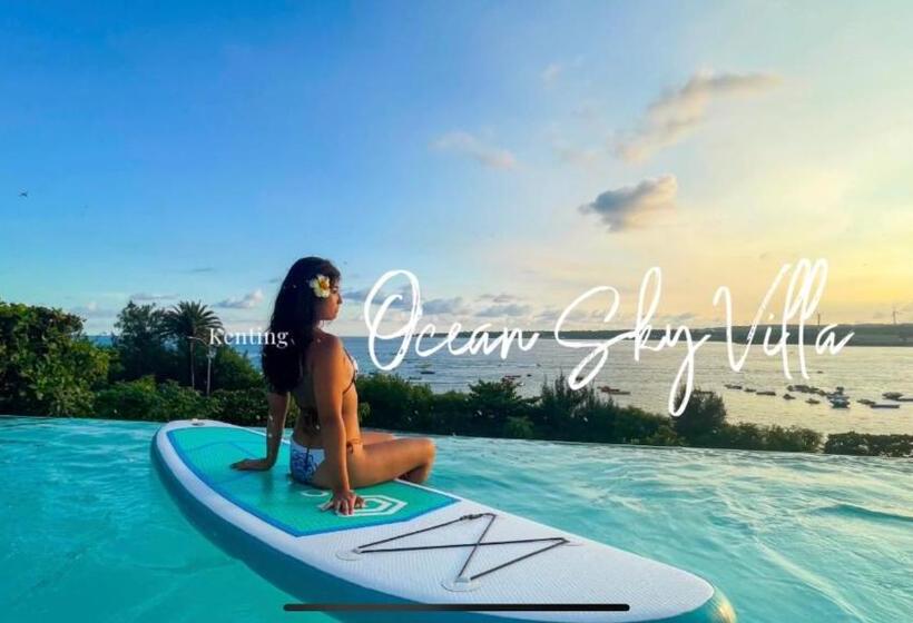 اتاق لوکس با بالکن و چشمانداز دریا, Sky Villa 南灣薇拉海景莊園 包棟villa