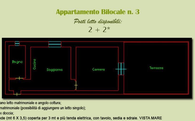 Апартаменты 1 Спальня с Террасой, La Casa Di Carla