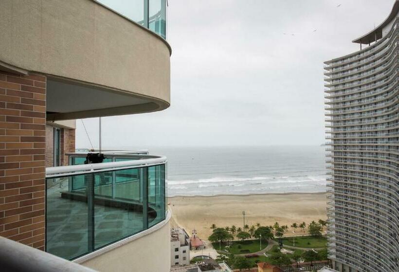 带1个卧室的带海景的公寓, Estanconfor Vista Mar Em Santos