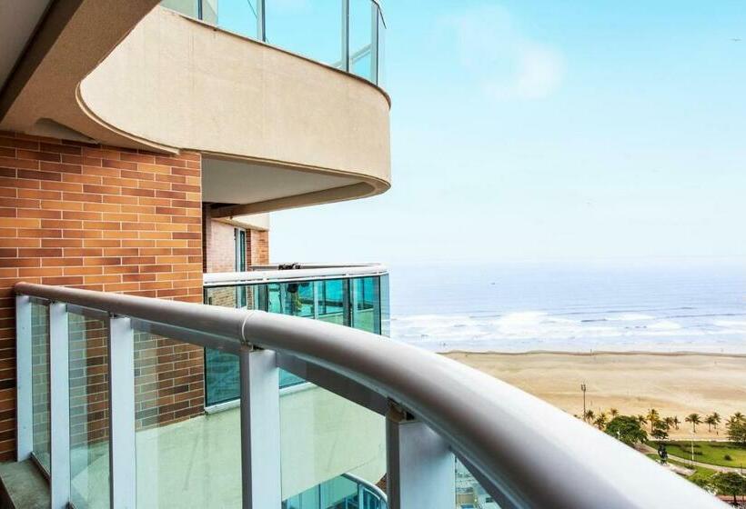 침실 1개 바다 전망 아파트, Estanconfor Vista Mar Em Santos