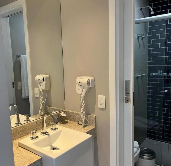 带1个卧室的带海景的公寓, Estanconfor Vista Mar Em Santos