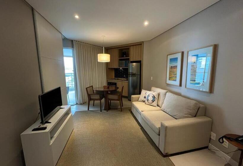 带1个卧室的带海景的公寓, Estanconfor Vista Mar Em Santos