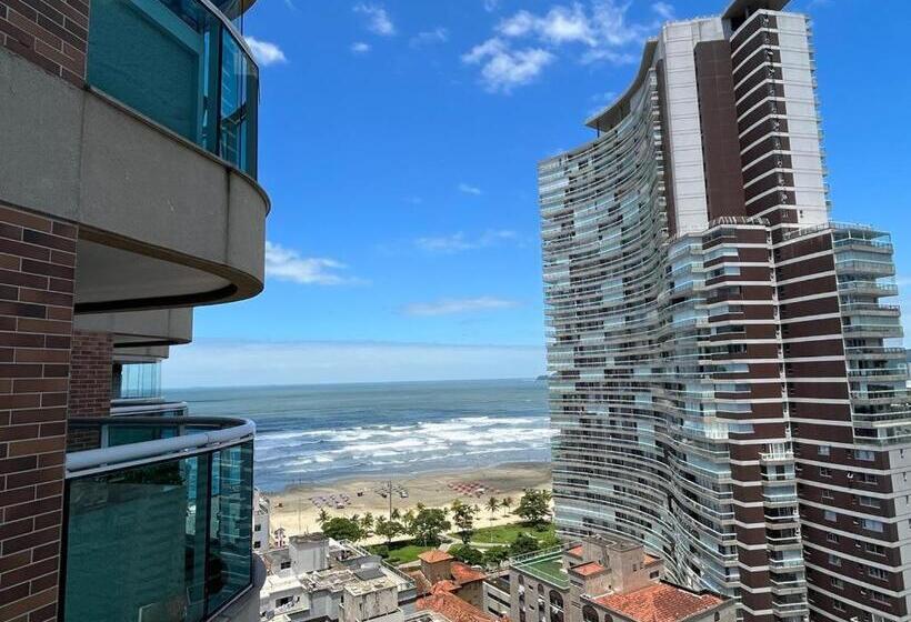 带1个卧室的带海景的公寓, Estanconfor Vista Mar Em Santos
