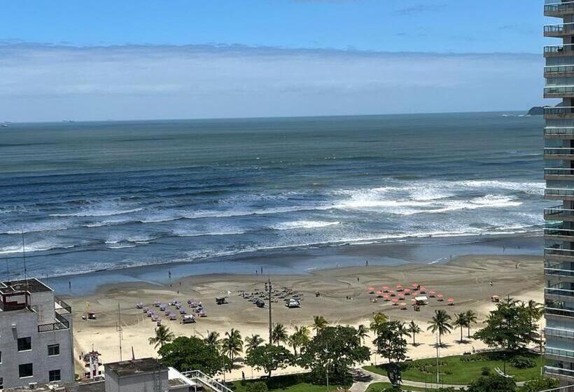 침실 1개 바다 전망 아파트, Estanconfor Vista Mar Em Santos