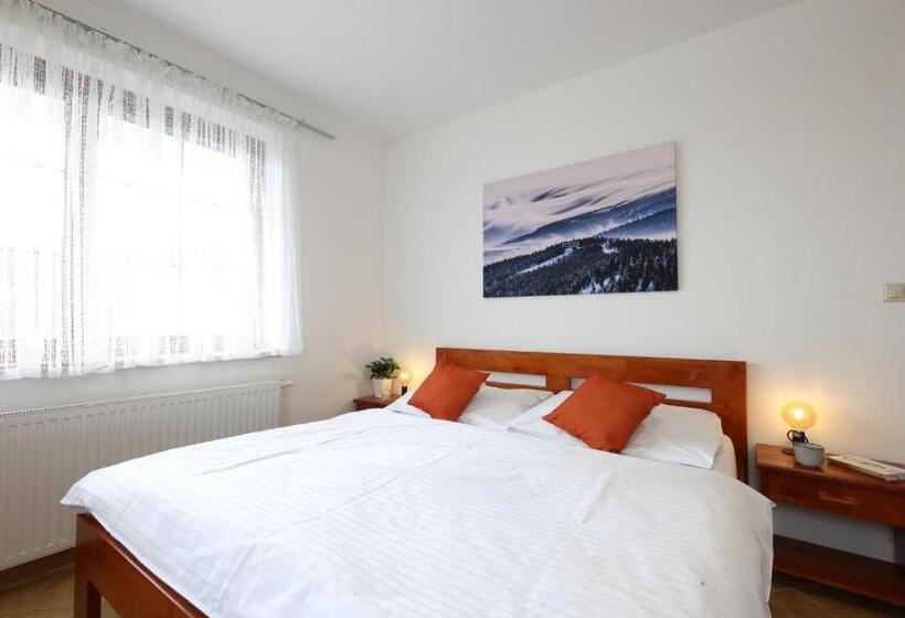 شقة غرفة نوم واحدة بالطابق الأرضى, úpatí Ještědu   Apartmány