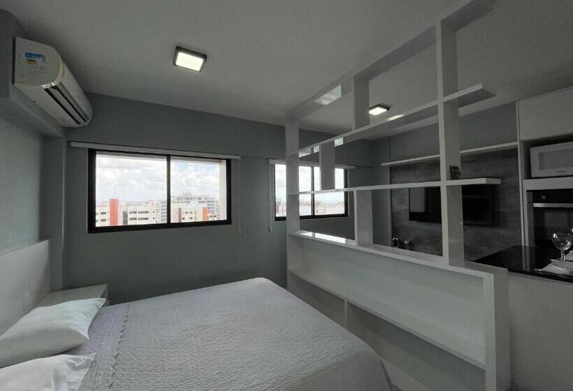 침실 1개 아파트, Studio Time 1312   Luxo   Ponta Verde   Maceió Al
