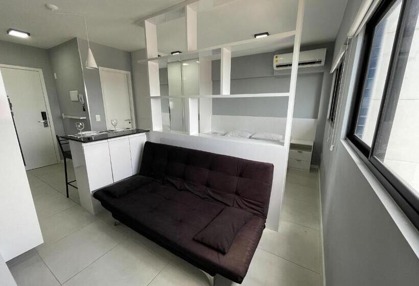 آپارتمان 1 خوابه, Studio Time 1312   Luxo   Ponta Verde   Maceió Al