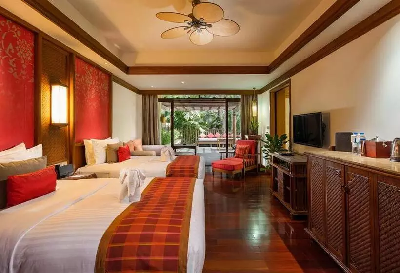 キングサイズベッドのデラックスルーム, Anantara Xishuangbanna Resort