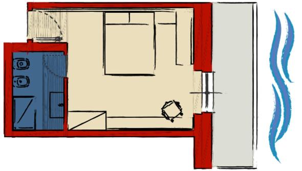 اتاق استاندارد با چشم‌انداز دریا, B&b Portorosso