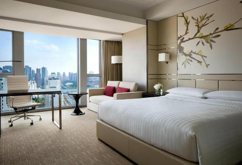 이그제큐티브 룸 킹사이즈 침대, Shanghai Marriott Hotel Parkview