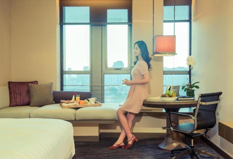 חדר דחוקס עם מיטת קינג, Pan Pacific Tianjin