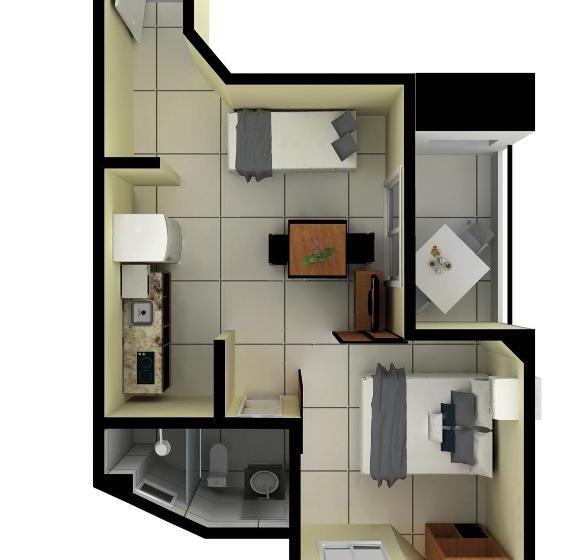 Quarto Superior Vista Mar Lateral, Palm Beach Apart