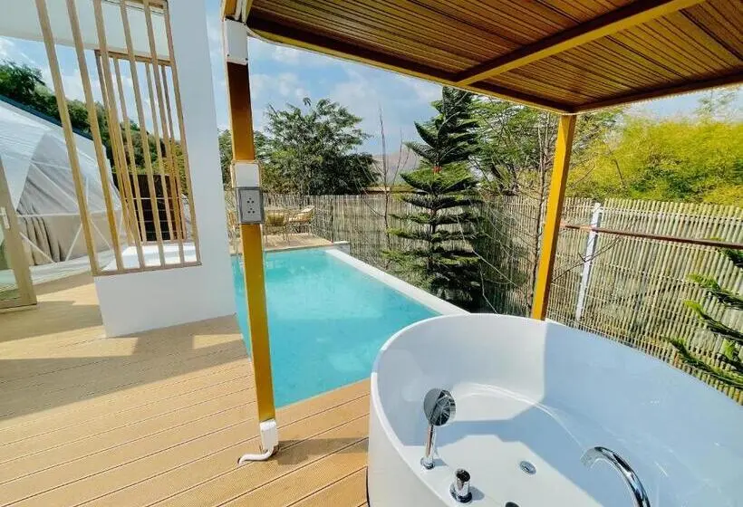 ツーベッドルーム　ヴィラ, The X10 Nordic Tent And Glamping Pool Villa Khaoyai เขาใหญ่   Sha Certified