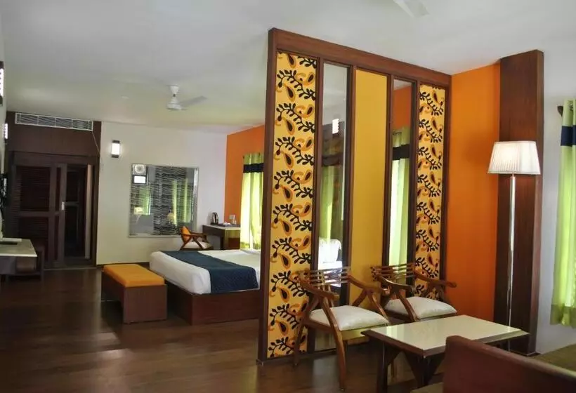 オーシャンビューデラックスルームバルコニー付き, Silver Sand Beach Resort Havelock
