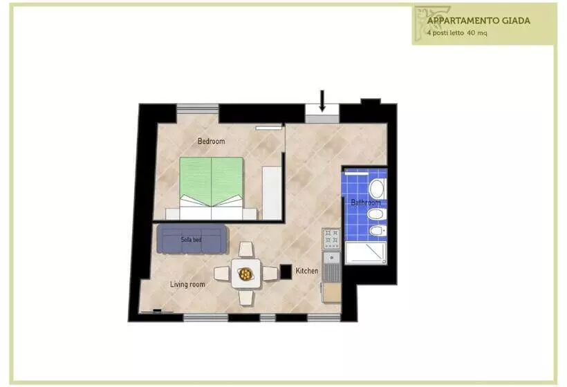 آپارتمان 1 خوابه با چشم‌انداز دریا, Lemon Flats Sorrento
