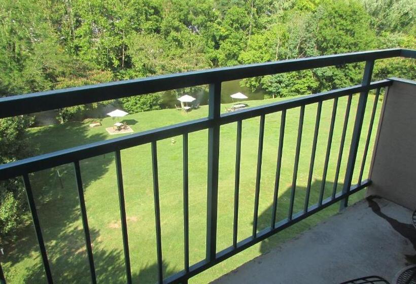 Deluxe room with river view, Arbors At Island Landing Hotel & Suites