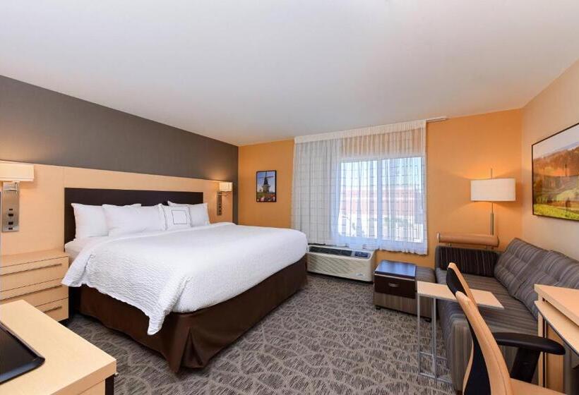 带大床的标准工作室, Towneplace By Marriott Suites Detroit Auburn Hills