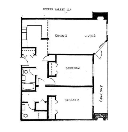 Апартаменты 2 Спальни, Copper Valley 114