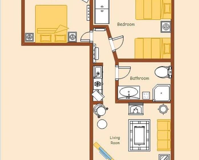 带2个卧室的套房, Villa Provence