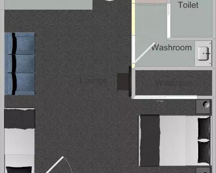 استودیو استاندارد با تخت کینگ, Tudor Park Motel