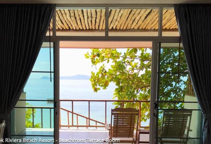 غرفة ديلوكس مطلّة علي البحر مزوَّدة بشُرفة, Koh Mook Riviera Beach Resort