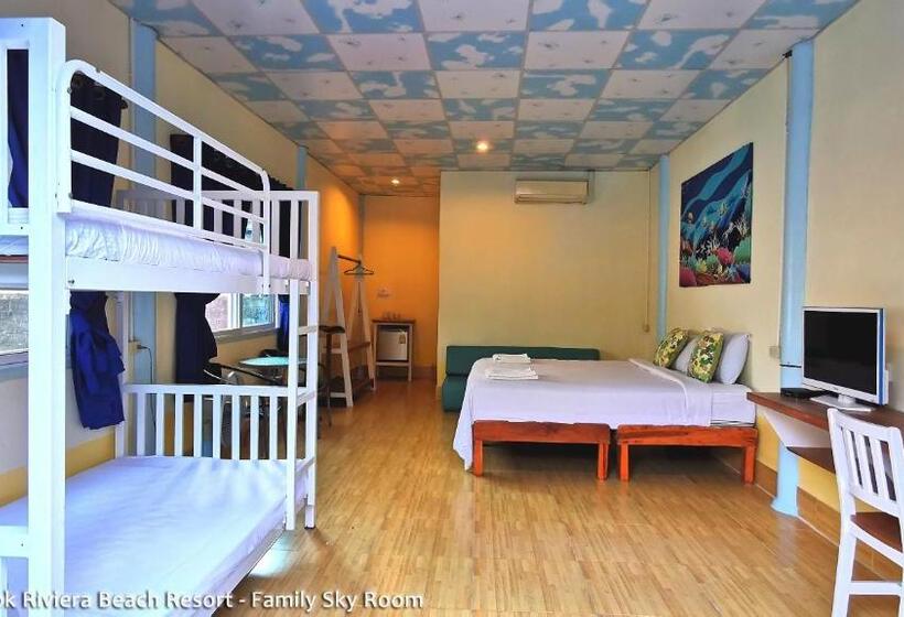 غرفة عائلية مطلّة علي الحديقة, Koh Mook Riviera Beach Resort