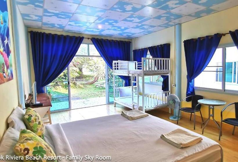 غرفة عائلية مطلّة علي الحديقة, Koh Mook Riviera Beach Resort